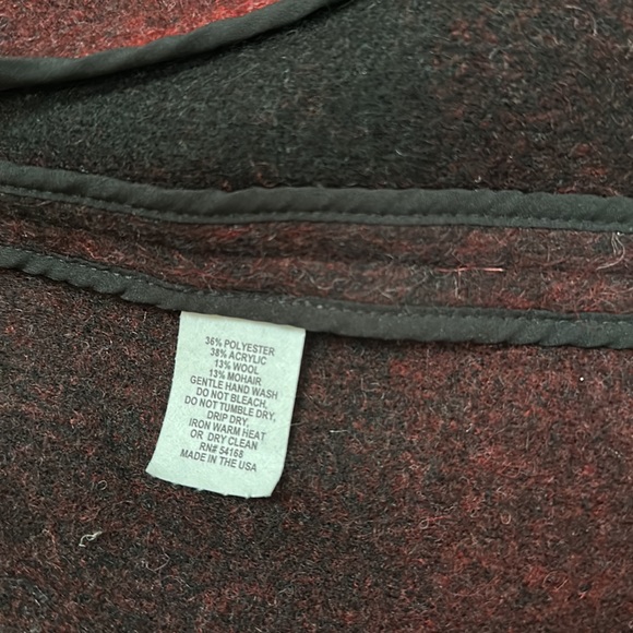 Buffalo Plaid Wool Mohair Open Coat - Picture 7 of 7